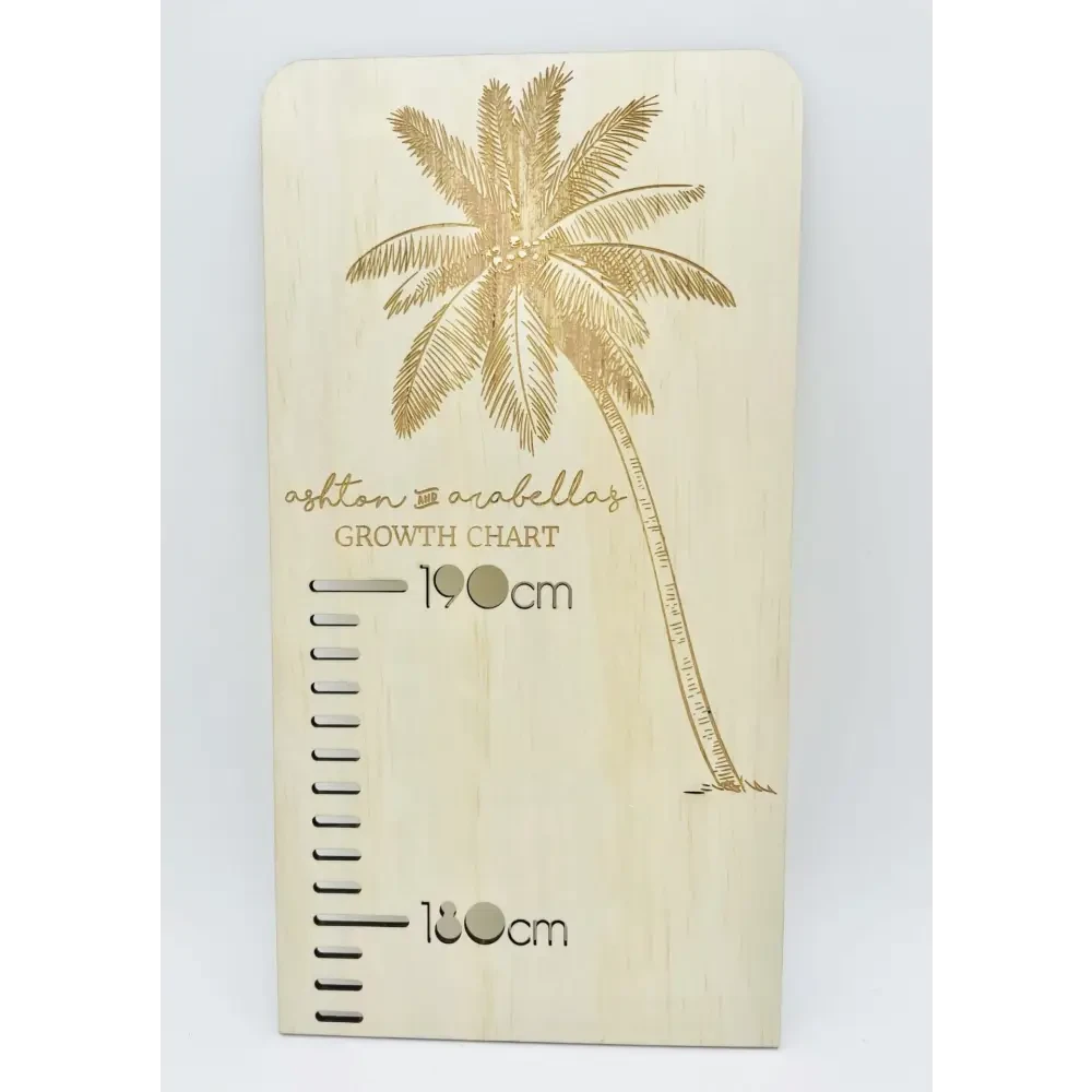 Personalised Growth Chart - Palm Tree - Timber Tinkers