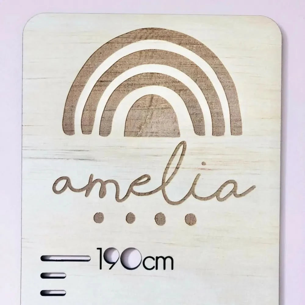Personalised Growth Chart - Rainbow Days - Timber Tinkers