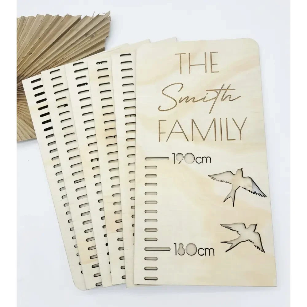 Personalised Growth Chart - Swallows - Timber Tinkers