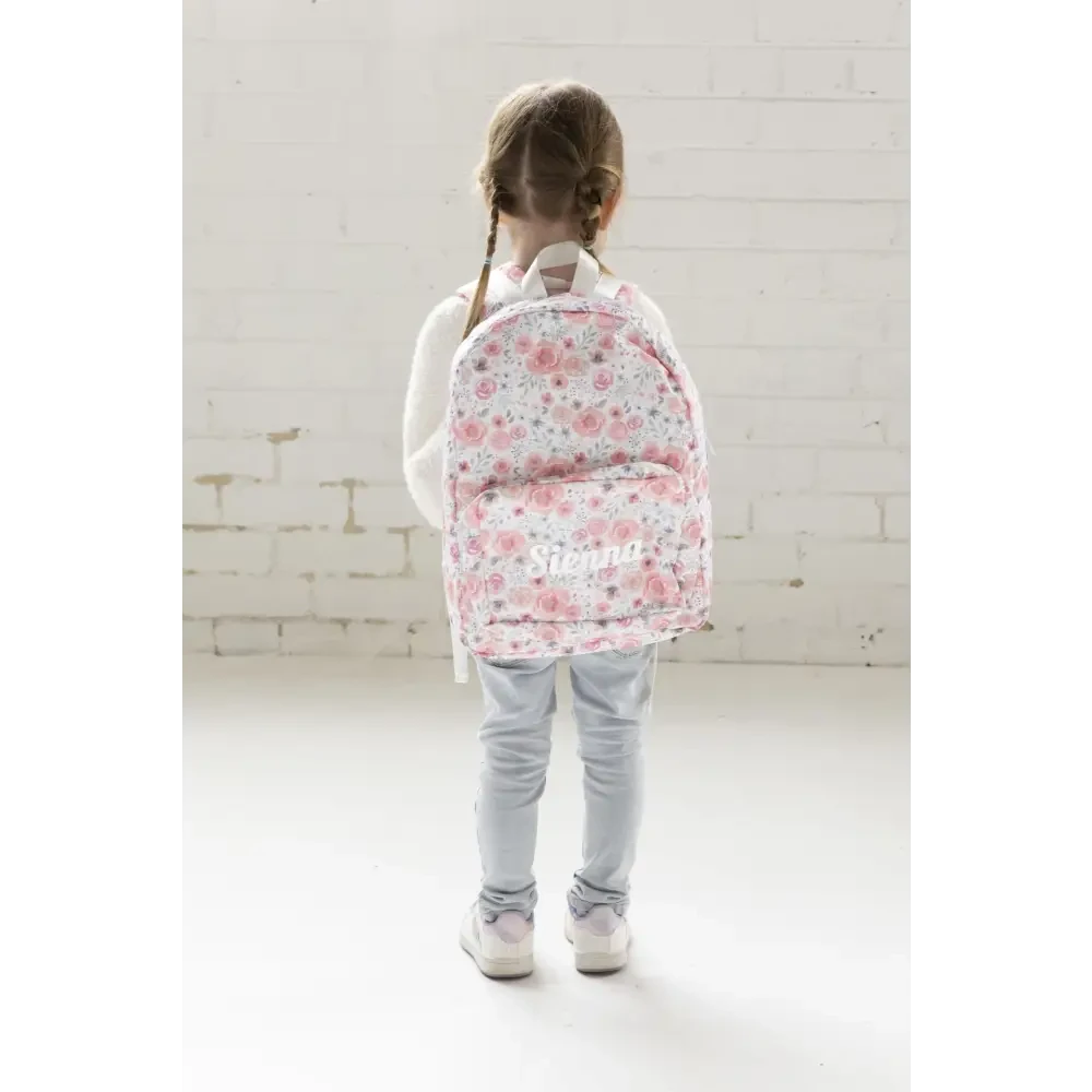 Personalised Kids Backpack - Floral - Timber Tinkers