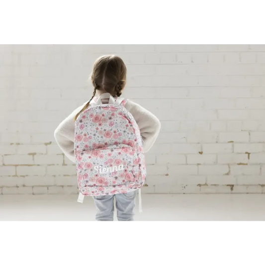 Personalised Kids Backpack - Floral - Timber Tinkers