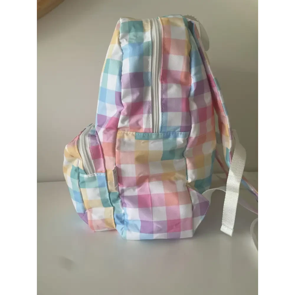 Personalised Kids Backpack - Pastel Gingham - Timber Tinkers