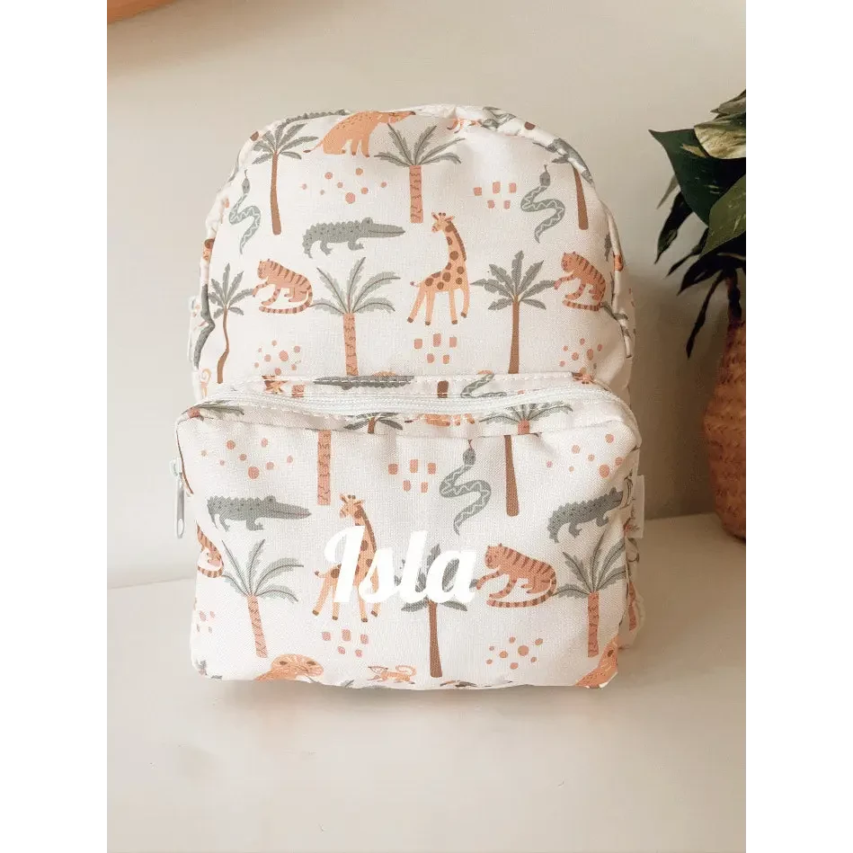 Personalised Kids Backpack - Safari - Timber Tinkers