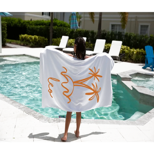 Personalised Kids Towel - Boho Palm - Timber Tinkers