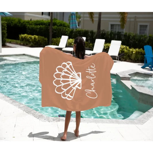 Personalised Kids Towel - Clam Shell - Timber Tinkers