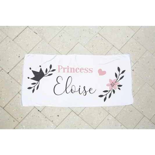 Personalised Kids Towel - Princess - Timber Tinkers