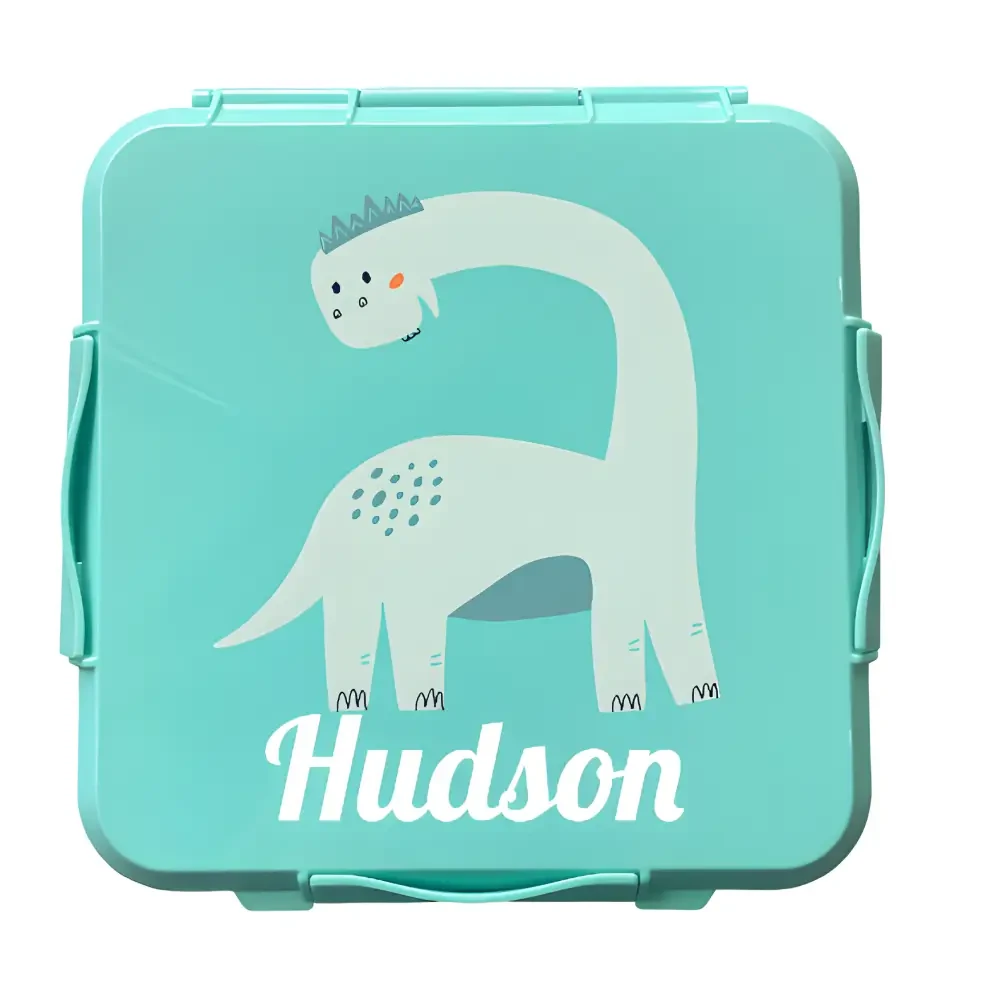 Personalised Mint Lunch Box - Brachiosaurus - Timber Tinkers