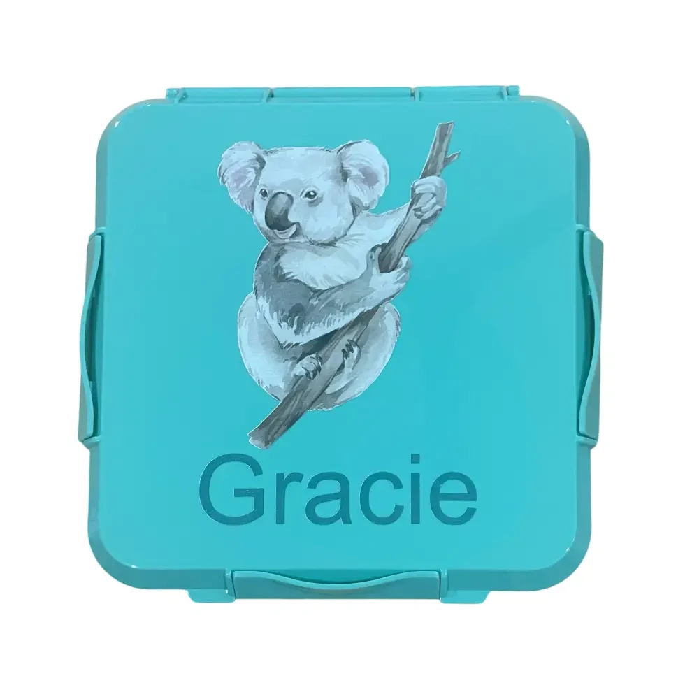 Personalised Mint Lunch Box - Koala - Timber Tinkers