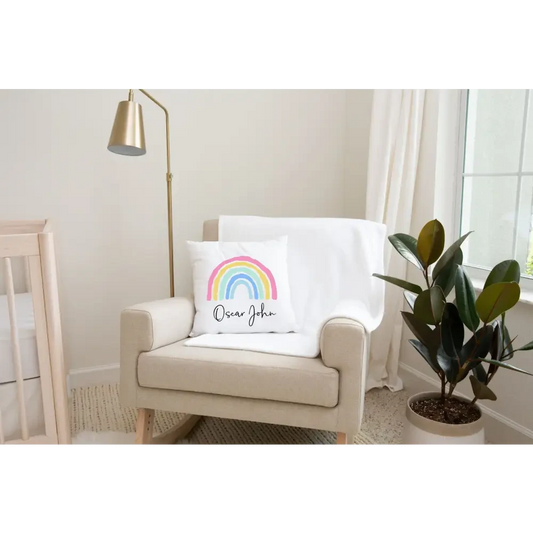 Personalised Pillowcase - Pastel Rainbow - Timber Tinkers