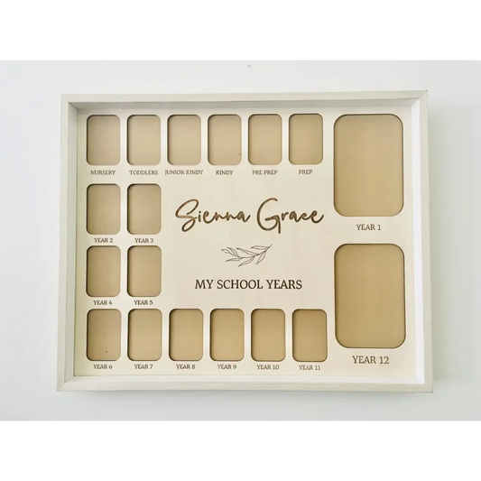 Personalised School Days Photo Frame - Timber Tinkers