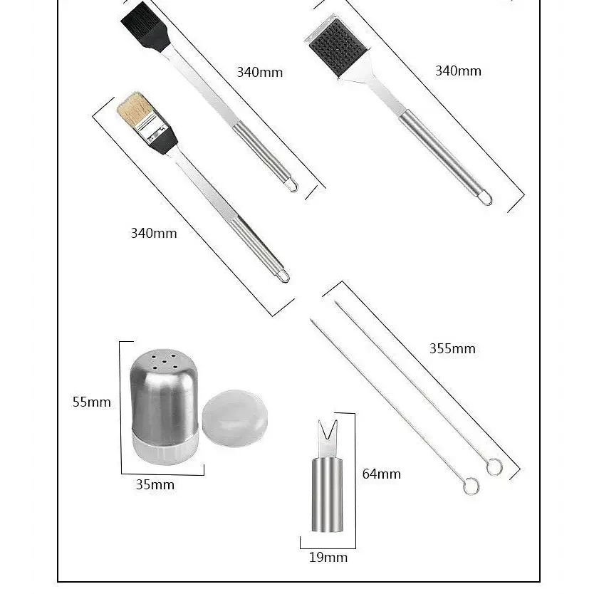 Personalised Stainless Steel BBQ Set - Timber Tinkers