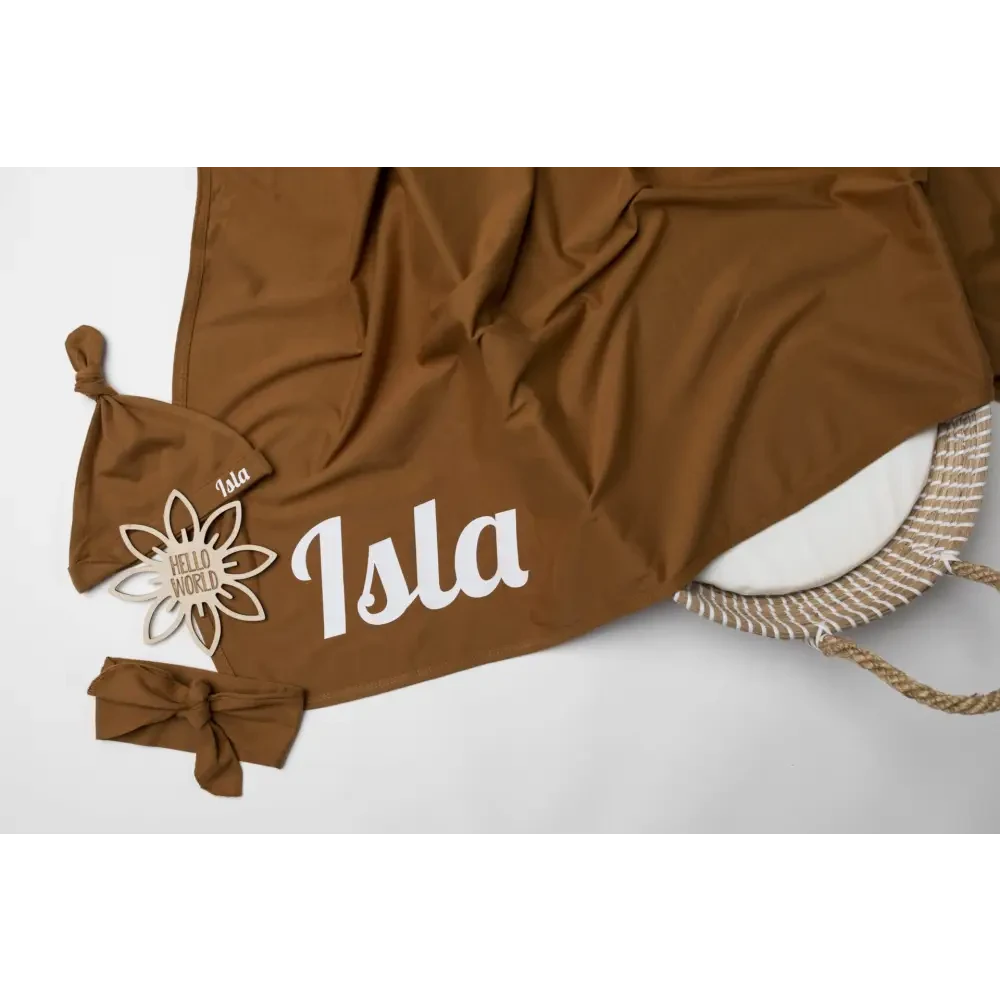 Personalised Swaddle Set - Multiple Colours - Timber Tinkers
