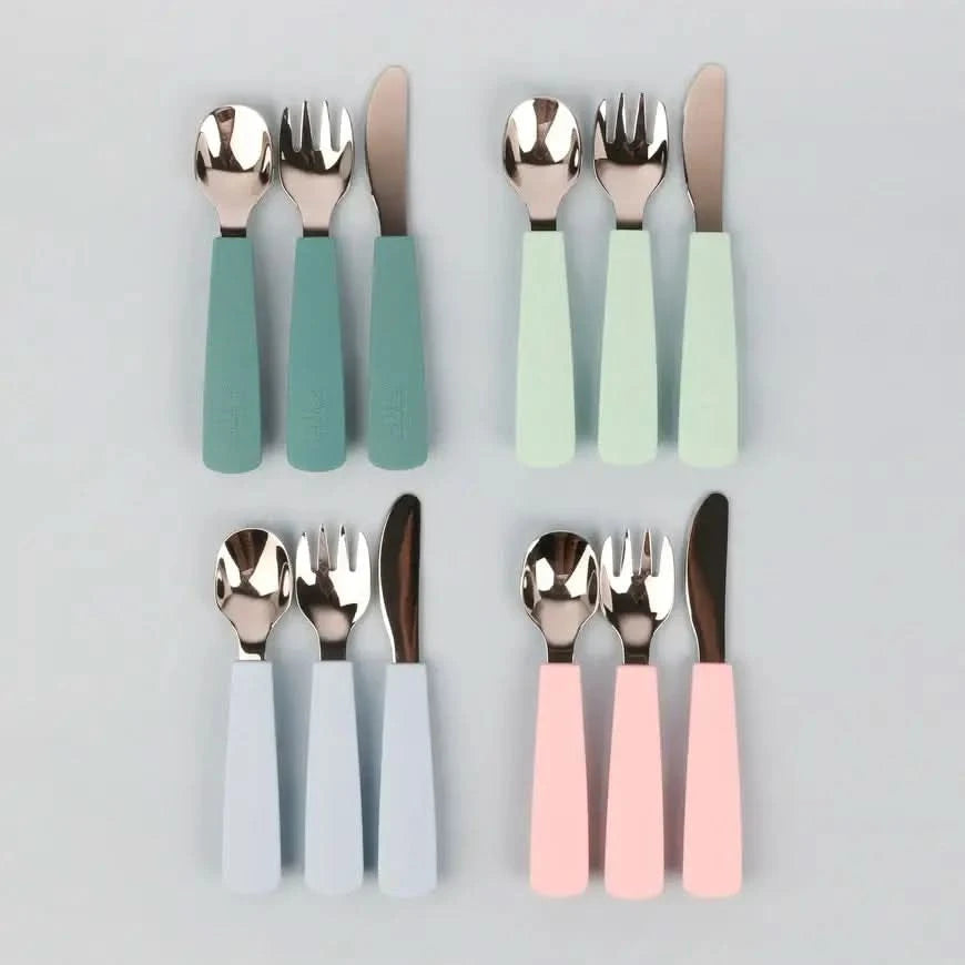 Personalised Toddler Cutlery Set - Multiple Colours - Timber Tinkers