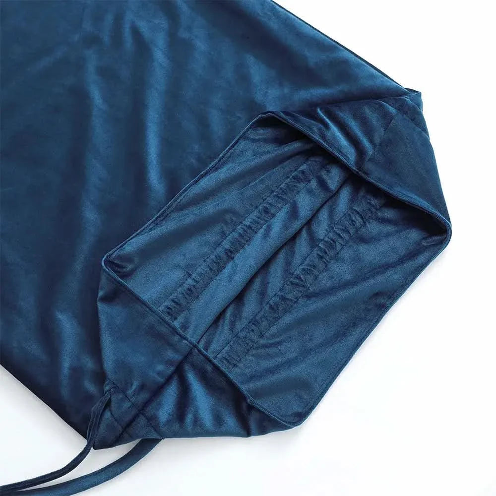 Personalised Velvet Santa Sack - Navy - Timber Tinkers