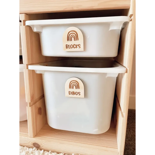 Rainbow Toy Storage Labels - Timber Tinkers