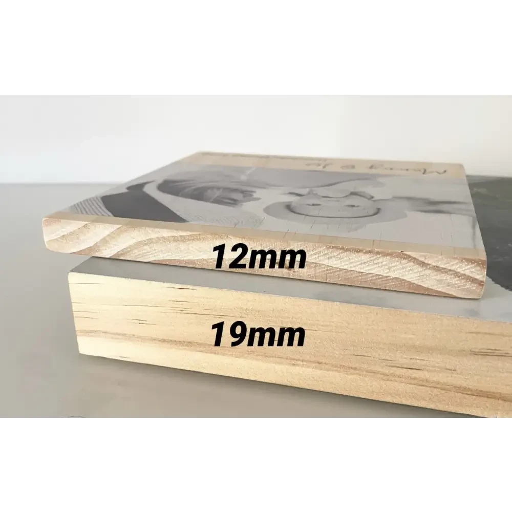 Rectangle Wood Photo Blocks - With Quote - Timber Tinkers