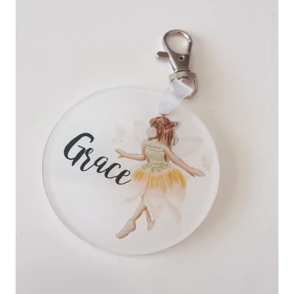 Round Acrylic Bag Tag - Multiple Designs - Timber Tinkers