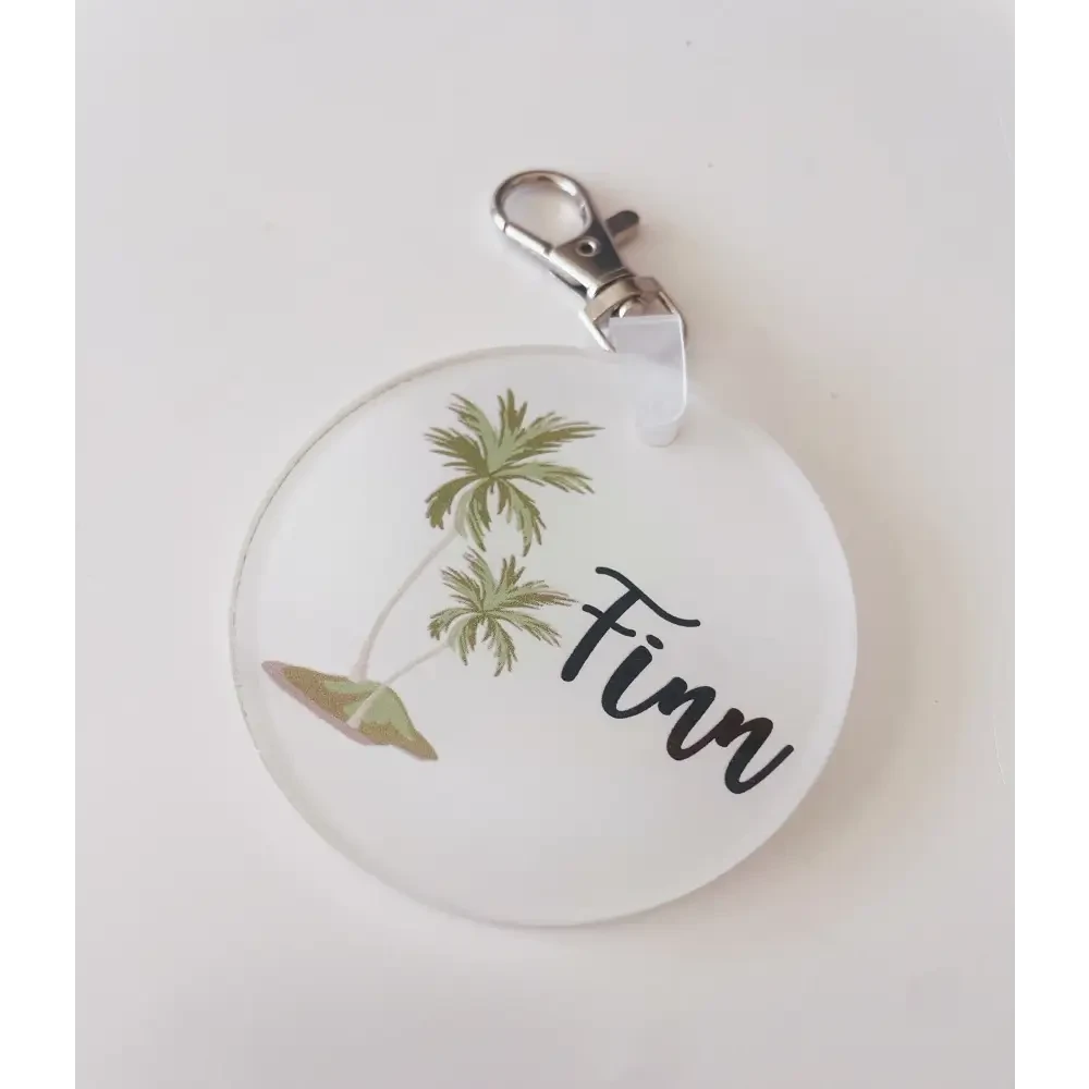 Round Acrylic Bag Tag - Multiple Designs - Timber Tinkers