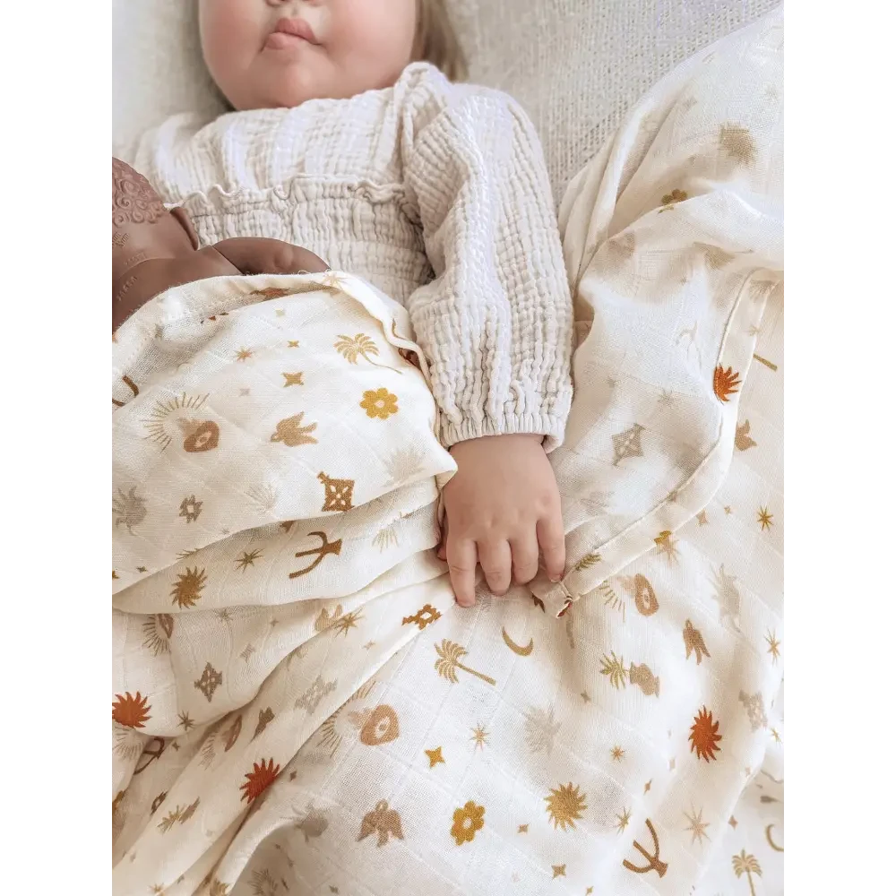 Sacred Amulets Organic Muslin Wrap Swaddle - Timber Tinkers