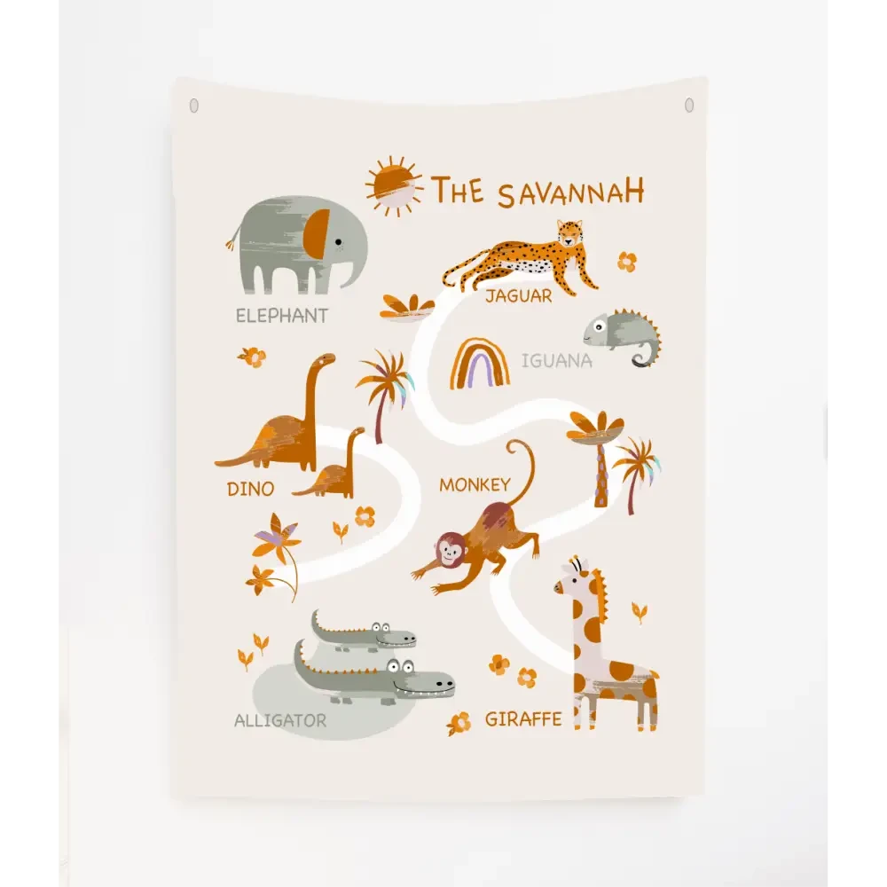 Safari Canvas Wall Hang - Timber Tinkers
