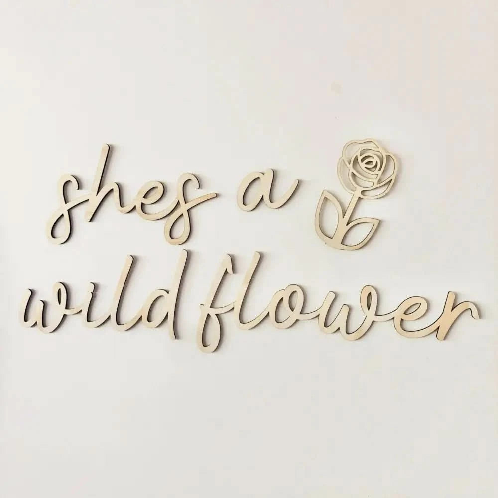 shes a wildflower wall plaque - Timber Tinkers
