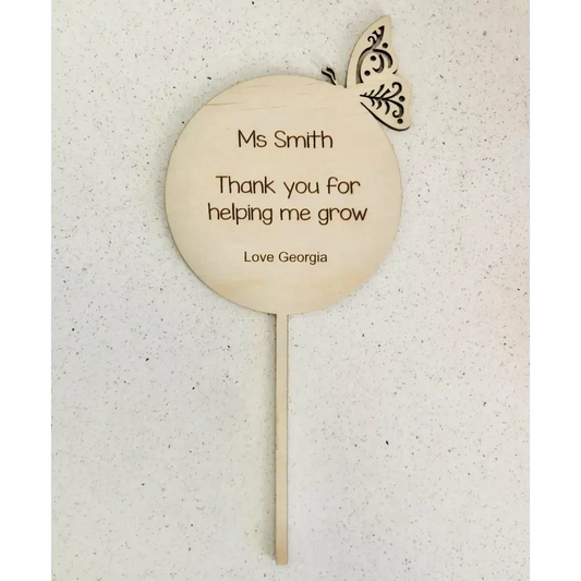 Teacher Thank You Stick - Timber Tinkers