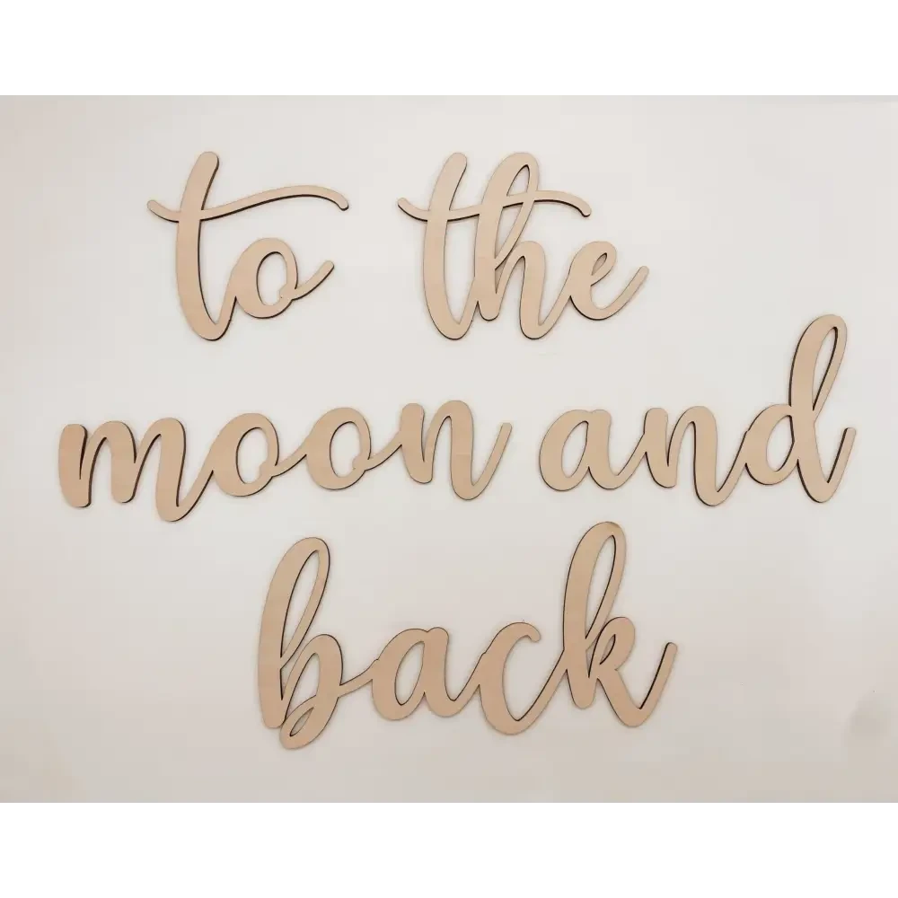 to the moon and back wall plaque - Timber Tinkers