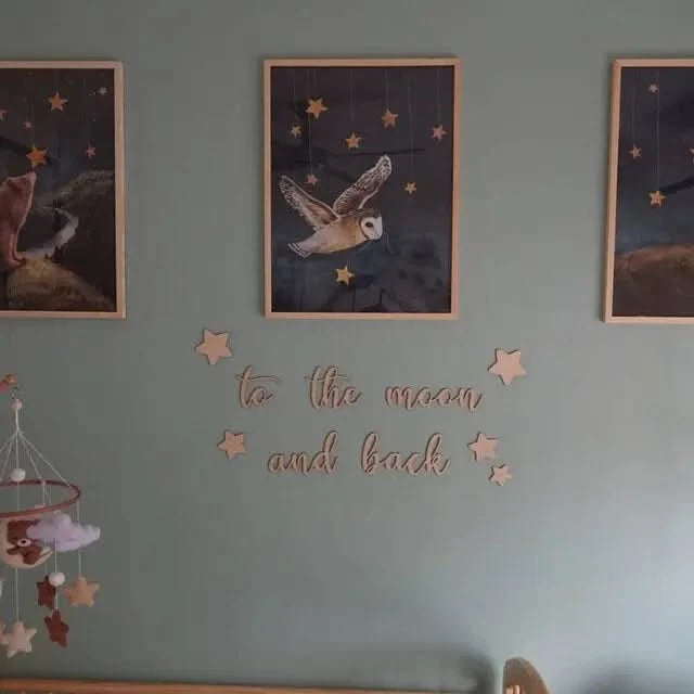 to the moon and back wall plaque - Timber Tinkers