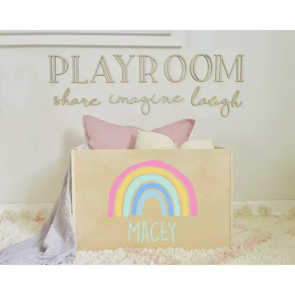 Toy Box - Pastel Rainbow - Timber Tinkers