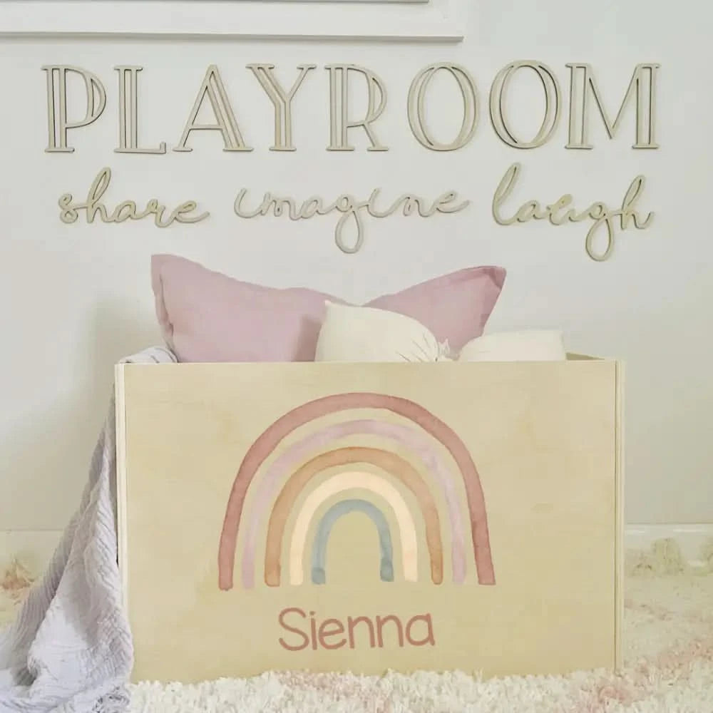 Toy Box - Rainbow - Timber Tinkers