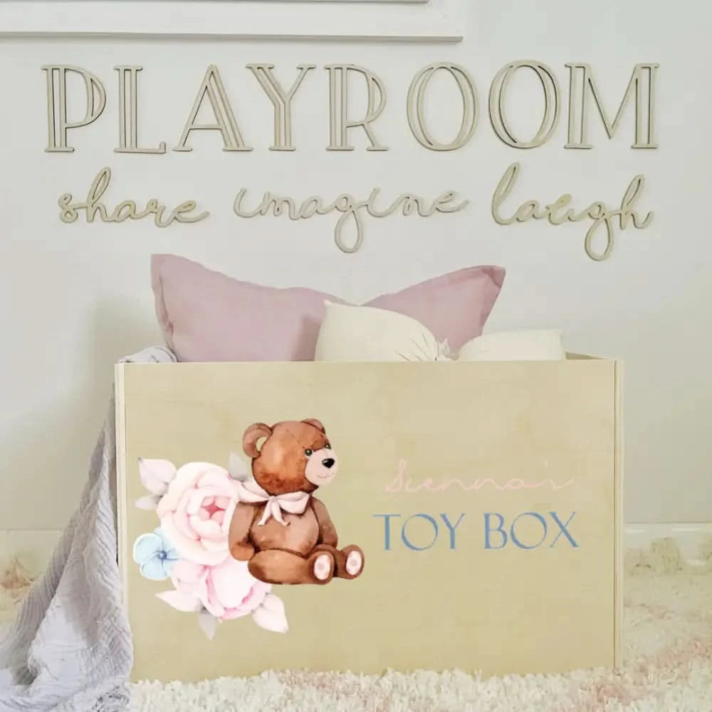 Toy Box - Teddy Bear - Timber Tinkers