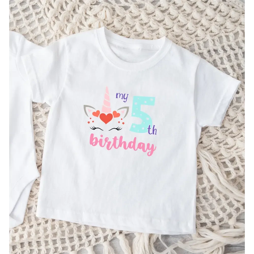 Unicorn Birthday T-Shirt - Multiple Years - Timber Tinkers