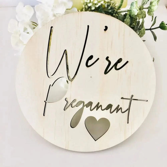 We're Pregnant Scandi Birth Announcement - Timber Tinkers