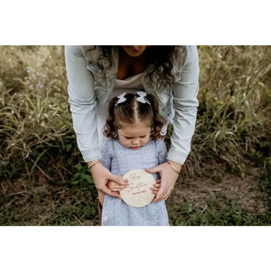 Wildflower Big Sister Announcement - Timber Tinkers