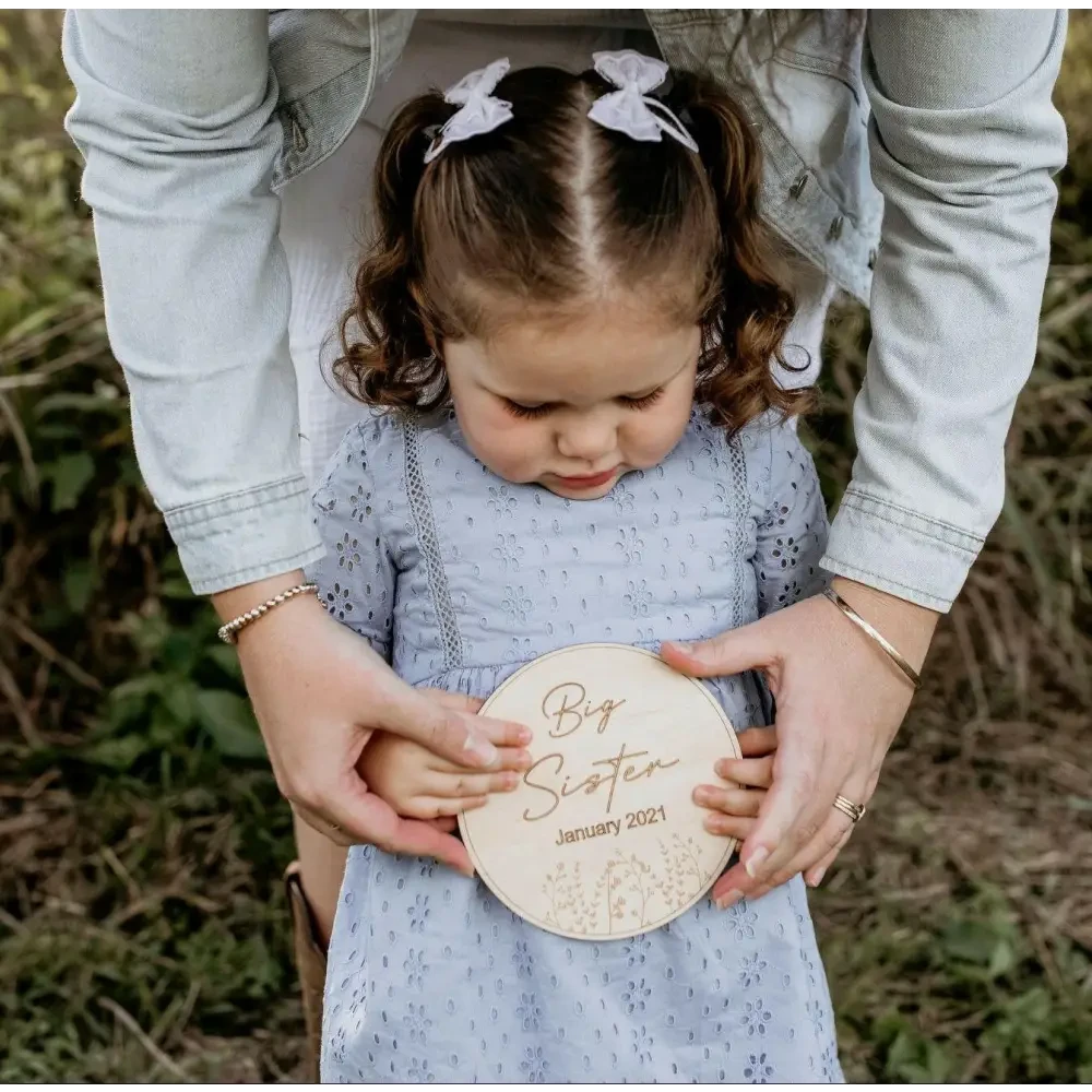 Wildflower Big Sister Announcement - Timber Tinkers