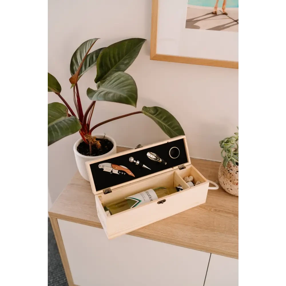 Wine Box Set - Leaf - Timber Tinkers