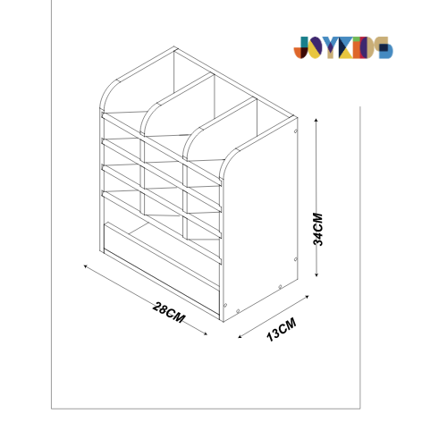 (NEW) Crayon & Marker Organizer - Varnished solidwood