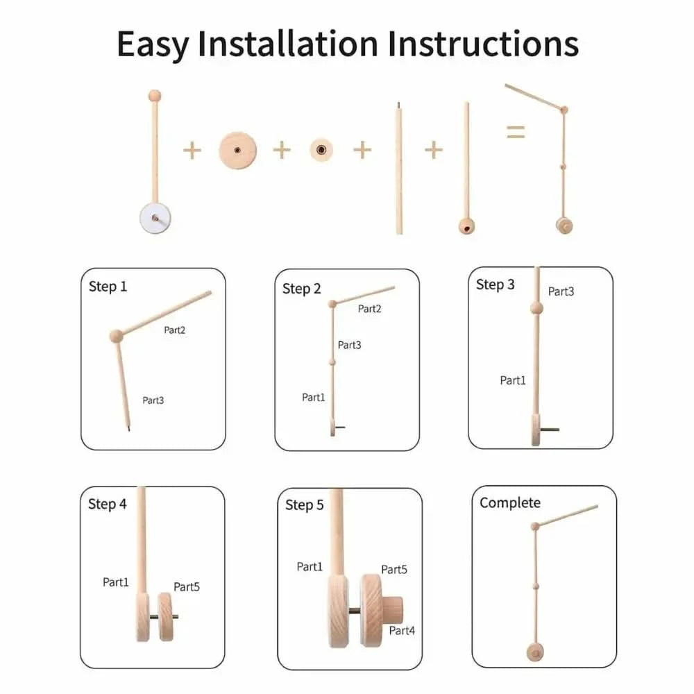 Wooden Mobile Arm - Timber Tinkers