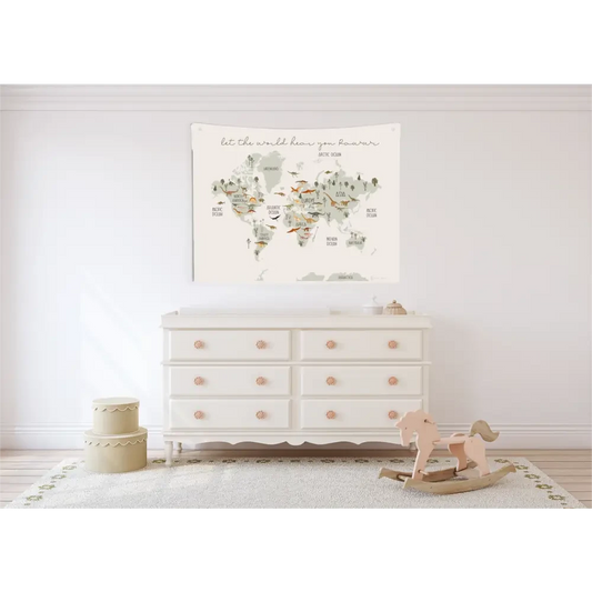 World Dinos Canvas Wall Hang - Timber Tinkers