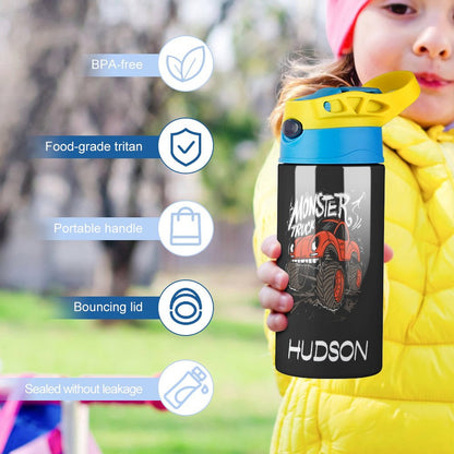Personalised Kids Water Bottle - Monster Truck