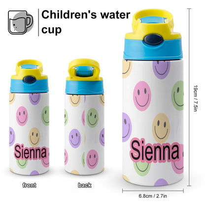 Personalised Kids Water Bottle - Smiley Face