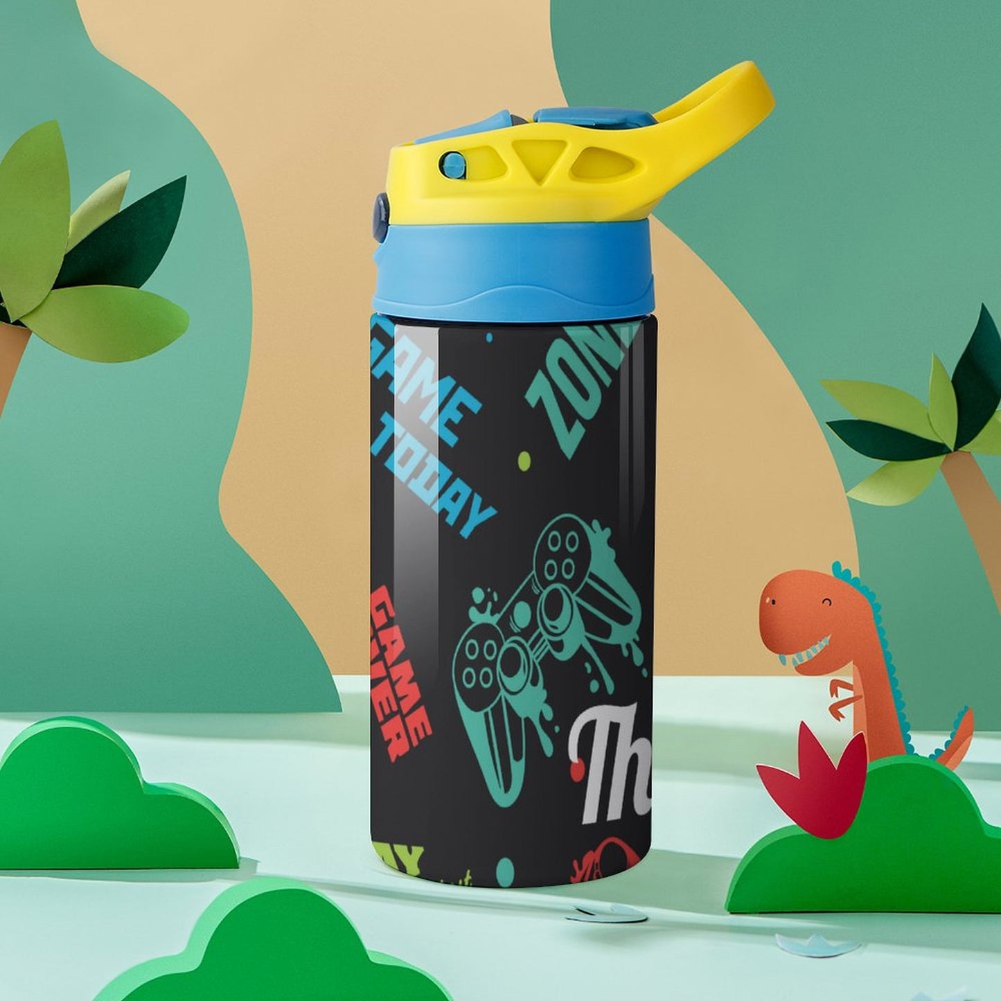 Personalised Kids Water Bottle - Gamer