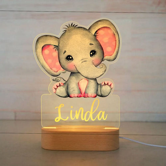 Personalisd Elephant Night Light