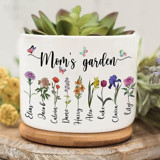 Personalised Mum's Garden Flower Pot