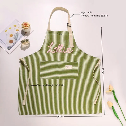 Personalised Hand-Embroidered Apron