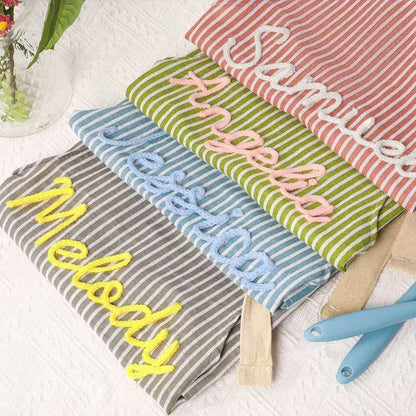 Personalised Hand-Embroidered Apron
