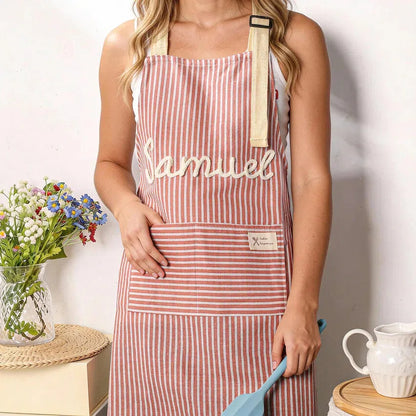 Personalised Hand-Embroidered Apron