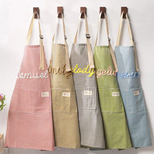 Personalised Hand-Embroidered Apron