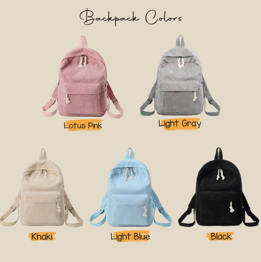 Personalised Corduroy Kids Backpack