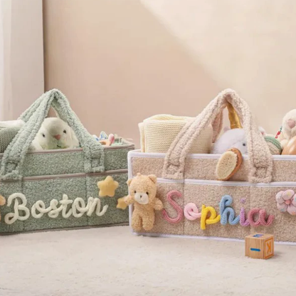 Personalised Baby Diaper Caddy Basket